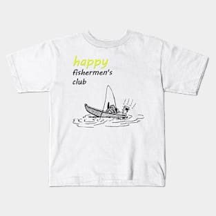 HAPPY fisherman club Kids T-Shirt